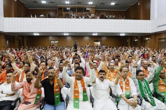 BJP party Bijoya Got Together program at Agartala Town Hall. TIWN Pic Oct 20 BJP party Bijoya Got Together program at Agartala Town Hall. TIWN Pic Oct 20